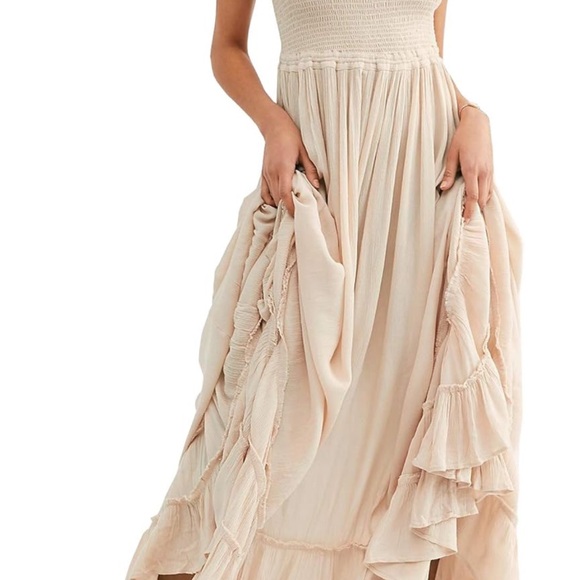 Elegant Beige Maxi Dress - Picture 1 of 3